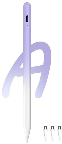Stylus Stift für A11+/A9+ Tablet Power-Display Android Tablet Stift 4 POM Feder Schnellladung Stylus Pen Kompatibel mit Switch/Samsung Tab A11/A9/iPhone 17-6/Phones und -Tablets (Farbverlauf-Lila)