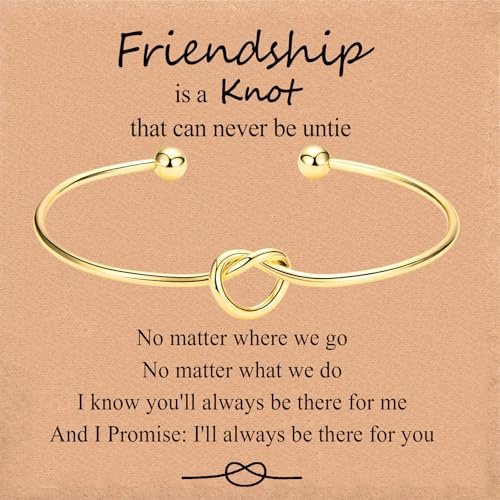CERSLIMO Best Friendship Gifts for Women Girls - Best Friend Knot Bracelet BFF Gifts Friendship Bracelets for Friend Birthday Christmas Graduation Wedding