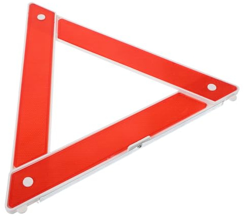 BRIGHTFUFU Triangle de Signalisation pour Voiture et Moto, Panneau Triangulaire Pliable en Plastique et Métal, Kit de Sécurité Routière Réflecteurs pour Intervention Rapide