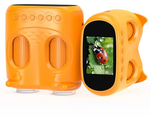 1000X Pocket Microscope for Kids, 2-in-1 Educational Digital Microscope and Portable Telescope with 2.0 HD Screen for Science Explorations, Ideal Stem Toy Gifts for Boys & Girls Age 3+