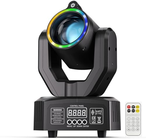 Mini Cabezas Móviles LED 30W, Luces de Escenario RGBW Beam, DMX512 Activado por Sonido Las Efectos de Luz con Mando a Distancia para DJ Bar Fiesta Discoteca Boda