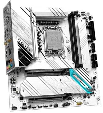 Carte mère Fit for B760 M-ATX Carte mère DDR5 LGA1700 for 14e/13e/12e génération Core Double Canal 96GB B760M Snow Dream D5