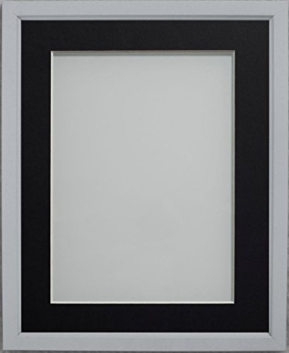 Frame Company Drayton Range 10x8-inch Grey Picture Photo Frame with Black Mount For Image Size 6x4-inch