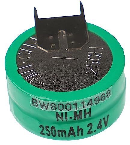 vhbw NiMH Ersatz Knopfzellen-Akku Typ 2/V250H 3-Pins 250mAh 2,4V kompatibel mit Modellbau-Akkus, Solar-Leuchten UVM.