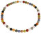 Multicolor Edelstein-Kette Achat Onyx Jade Jaspis Karneol Calcit Sodalith Kugel mattiert