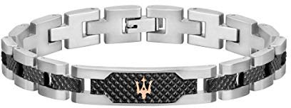 Maserati Maserati Herrenarmband, JEWELS Kollektion, aus Edelstahl,Grau PVD, Rosegold PVD - JM419ASC01