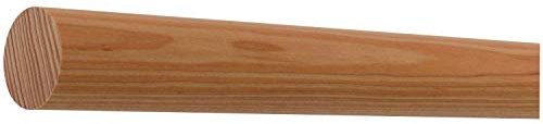 TIBU Lärche Holz Handlauf lackiert Ø 42 mm mit bearbeiteten Enden ohne Halter Länge: 2400 mm / 240 cm / 2,4 m Enden:gekappt (sägerau)