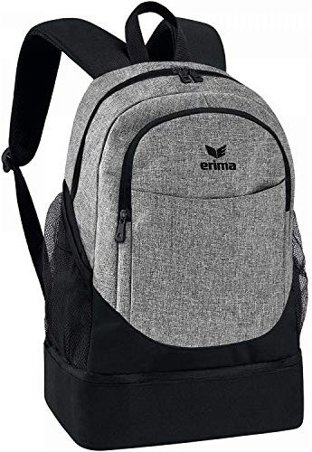 Erima Rucksack Club 1900 2.0 Rucksack mit Bodenfach, Schwarz/Grau Melange