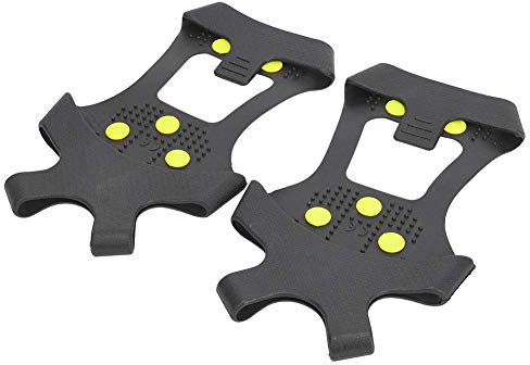 VGEBY 1 Paar 10 Zähne Ice Cleat Schuhgriffe, Anti-Rutsch-Spikes rutschfeste Spikes Schuhgriff-Spike Zum Wandern Klettern(L: 39-42) Werkzeuge Zum Klettern