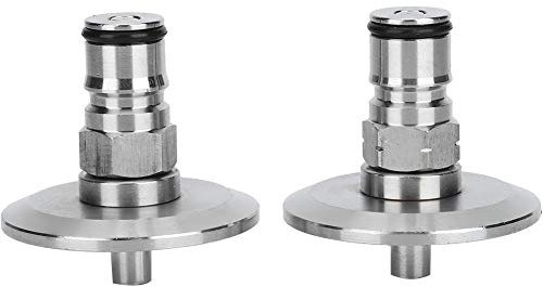 2Pcs 304 Edelstahl-Kugelverschlusspfosten-Fass Homebrew-Fass 1,5-Zoll-Tri-Clamp-Kugelverriegelungspfosten-Adapter Brühbeschlag Zubehör Keg-Adapter-Kit