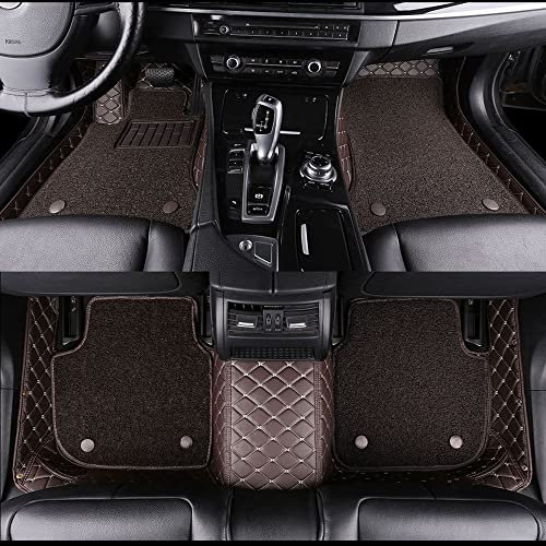 BVDOUE Auto Fußmatten Leder rutschfeste Fussmatten Bodenmatte Innenschutz Teppiche, für BMW 3 Series Sedan F30 2012-2015 Automatten Set Floor Mats Zubehör