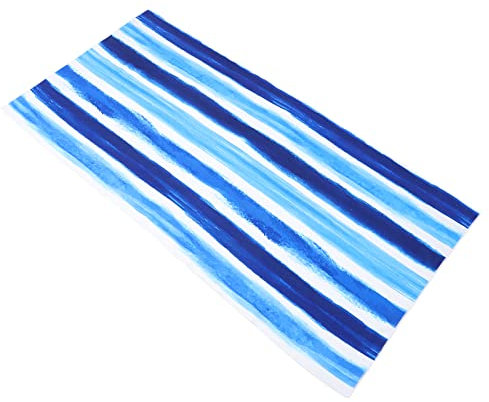 BESPORTBLE Toalla De Playa Manta De Toallas De Playa Toalla De Piscina De Viaje Raya Azul Cool Playa De Flamencos Piscina Rayada Niño Pequeño Fibra Extrafina Bolsa De Baño Exterior