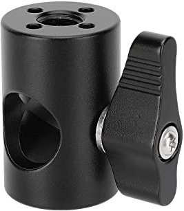 CAMVATE Lichtstativ-Kopfadapter mit 3/8-16 Gewindeloch und 4 Aufnahmelöchern (Schwarz) - 3114
