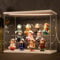 Nynelly Acryl Vitrine für Figuren Sammlervitrine mit Licht, 3 Regalböden Transparente Acrylglasvitrine mit Tür, Präsentationsbox zum Zusammenbauen, Staubschutzvitrine für Funko Pop, Weiß