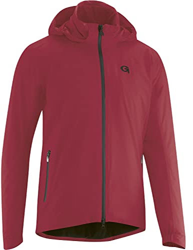 Gonso Save Therm, Herren Fahrradjacke, Wasserdichte Regenjacke, Wasserdicht bis 10.000 mm & winddicht, G-Tex, Warme Primaloft Silver Insulation, Weite Passform, PFC-frei, Rot, Gr. M