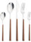 Juegos De Cubertería Juego De Vajilla De Acero Inoxidable Con Mango De Madera De Imitación Cuchillo De Cocina Tenedor Cuchara Juego De Vajilla 30Uds. De Madera