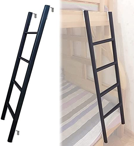 Hochbett Leiter Trittleiter Nur Bettleitern Für Hochbetten, Einstellbar Twin-Steigleitern Hochbelastbar Camper Rv Etagenleitern, Für Wohnwagen Mehrbettzimmer ( Color : Black , Size : Ladder Length 1.4