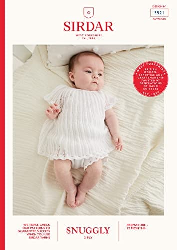 Sirdar Snuggly 2 Ply Knitting Pattern - 5521 Dress & Pants