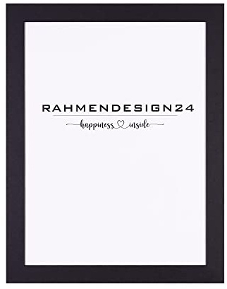 Rahmendesign24 Bilderrahmen Milano 30x90 Schwarz (matt) ANTIREFLEX/ENTSPIEGELT, Fotorahmen, Wechselrahmen, Posterrahmen, Puzzlerahmen