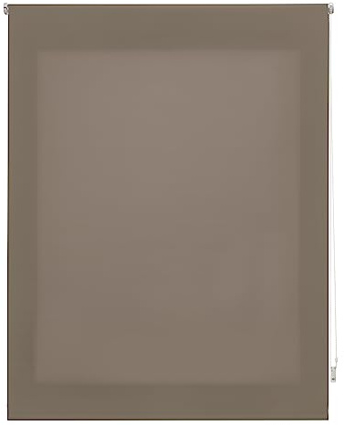 DECORBLIND Rollo, lichtdurchlässig, glatt, Maße des Rollos: 160 x 175 x 175 cm (B x L), einfarbig, 157 x 170 cm, lichtdurchlässig, Taupe, einfache Installation an Wand oder Decke