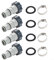 DAZZLEEX 4 Sets Ersatz-Schlauchadapter mit Kragen für Intex oberirdisches Schwimmbad mit 3,8 cm und 3,2 cm Schläuchen, Pool-Ablaufpumpen-Adapter, Schlauchverbinder-Kits