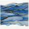 20 Servietten Muster Blaue Wellen mit goldenen Linien als Tischdeko. Papierservietten mit Motiv. Auch für Decoupage und Serviettentechnik 33x33cm