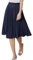 Faltenrock Damen A Linie Plisseerock Lang Hochezeitsrock Hohe Taille Elastische XL cl2473-25/Dunkelblau