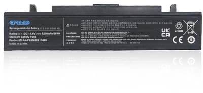 Oyomba AA-PB9NC6B AA-PB9NS6B Batteria per Samsung R519 R530 R540 R580 R780 RV511 RC520 R522 NP350V5C NP300E5C NP300E5A NP350E5C NP300V5A NP550P5C AA-PB9MC6W AA-PB9MC6B(5200mAh)