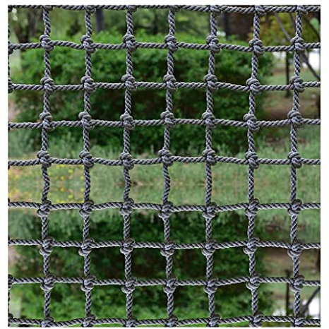 Swingset Climbing Nets for Kids Adult 8mm Rope 6cm Mesh Cargo Net Army Climbing Ladder large Outdoor Indoor Physical Training Climbing Netting (Color : 8mm*10cm, Size : 1X1m/3.3X3.3ft)