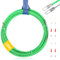 SinLaw Aiguille Electricien, 18m Tire Fil Electrique 4,5mm DiamèTre,avec 4 Tête Guidage, Tire Fils Electricien Aiguille,Filetage Cable Enfileur,pour Câble de Communication Mur Conduit de Sol(vert)