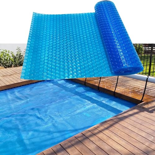Solar-Poolabdeckung 10 Fuß 12 Fuß 14 Fuß 15 Fuß 16 Fuß 18 Fuß 20 Fuß 23 Fuß 24 Fuß 25 Fuß 26 Fuß 32 Fuß Rechteck, Blau Rechteckig Quadratisch Swimmingpool Whirlpool SPA Thermo-Solardecke Heizung Luf