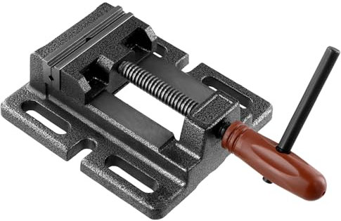 QWORK® Schraubstock Bohrmaschine, 80 mm Backenbreite Schraubstock, Maschinenschraubstock