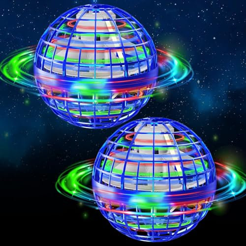 semai Flying Ball, Spielzeug für Jungen, Spielzeug für Kinder ab 6 Jahren mit LED-Licht, handgesteuerter Hover Ball, Geschenke für Jungen und Mädchen von 6 bis 12 Jahren, blau-2 Stück