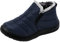 Stivali invernali da uomo, piatti, antiscivolo, per uomo e donna, taglia 37-42, con gambale corto e interno in peluche, caldi e comodi, stivali termici impermeabili, Blu, 39.5 EU