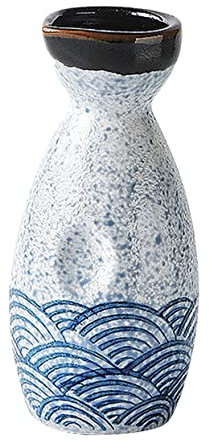 Garneck Tetera Esmaltada para Sake Japonesa Cerámica De 180 Ml Decantador De Sake Adecuado para Entretenimiento Casa Bar o Restaurante Incluye