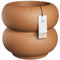 Elho Amber Roll Low 43 - Pot de Fleur - Interieur & Extérieur - Plastique 100% Recyclé - Ø 43 x H 40 cm - Marron/Caramel