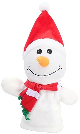 HEMOTON 1stk Handpuppe Schneemann-fingerspielzeug Für Kinder Kinderspielzeug Spielzeug Plüsch Fingerpuppe Weihnachtsdekoration Stofftier Schneemann Cartoon-plüschpuppen Pp Baumwolle