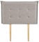 Kopfteil JALEYA mit Holzbeinen 90 cm in grau - gepolsterte Bettrückwand, Kopfende für Einzelbett, Headboard mit Stoffbezug