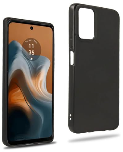 REY Funda Carcasa para Motorola Moto G 5G 2024, Anti-Deslizante Negra, Elegante y Ligera, TPU Flexible Premium