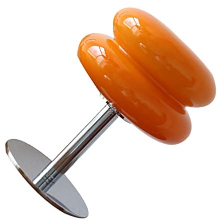 KIMISS Egg Tart Tischlampe, niedliches Nachttischlampe, für Mädchen, energieeffizient, weiches Glas, orangefarbene Pilzlampe, USB-Schreibtisch, Schlafsaal, Druckknopfschalter, orangefarbene Lampenform