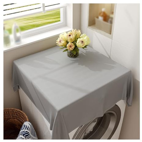 XYUERU Housse de Protection for Machine à Laver, Tapis Anti-poussière, imperméable, for Le réfrigérateur et Le sèche-Linge(Gray,80x90cm)