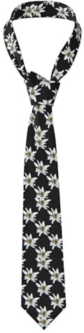 Leontopodium Edelweiss, Krawatten Herren Krawatten Polyester Neuheit Dünne Krawatte Für Hochzeit Party