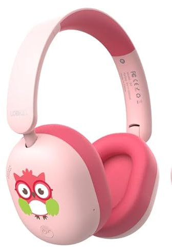 LOBKIN Cuffie Bambini, Auricolari Wireless per Bambini Bluetooth 5.4 Over-ear con Controllo del Volume a 85 dB e Cavo, Cuffie Bambina Regolabili Pieghevoli Ultraleggere per Scuola e Viaggi