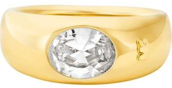 Michael Kors Damen-Damenring Metall Zirkonia 55, Weiß 32030625