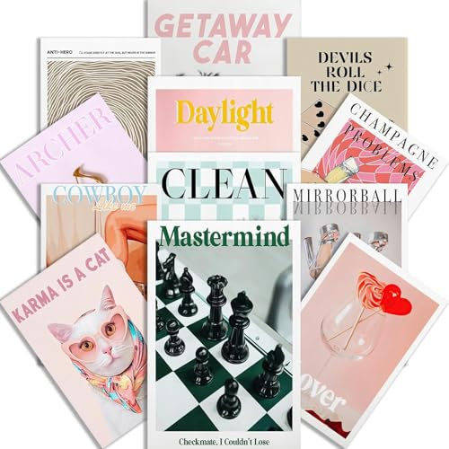 FDSFE Vintage-Poster mit Taylor Albumcover, Taylor für Wände, Kunstdekor, Poster, für Zimmer, ästhetisches Set, für Jungen und Mädchen, Schlafzimmer, ungerahmt, 30 x 45 cm, 12 Stück