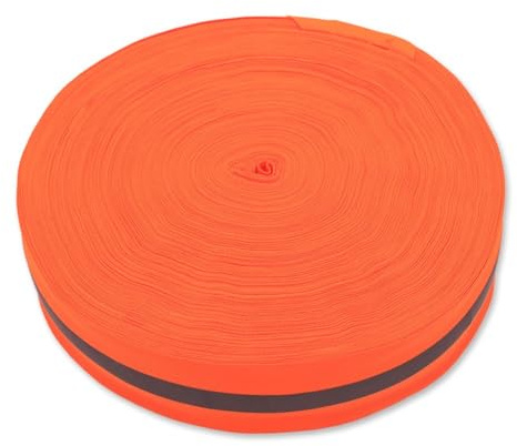 FACAIIO Beachvolleyball Begrenzung & Leichtathletik Track Finish Line Tape mit Reflexstreifen, 5 cm x 100 m Polyester Gurtband Outdoor Sport