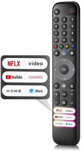 para Mando TCL Smart TV, Mando de Repuesto para televisores TCL Google y Android con 6 Teclas de Acceso rápido