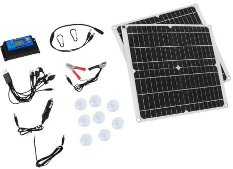 HOMOCONO Kit Panneau Solaire Extérieur 300w Monocristallin pour Alimentation et Charge en Randonnée, Système Pratique et Solide pour Usage Outdoor