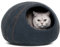 MEOWFIA Katzenbett Höhle – katzenhöhle umweltfreundliche Betten aus 100% Merinowolle für Katzen und Kätzchen