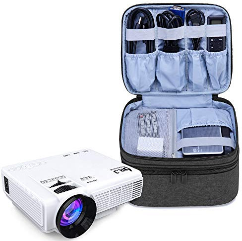 Luxja Sac pour Mini Projecteur XuanPad, DR.Q, APEMAN et QKK, Sacoche pour Mini Videoprojecteur et Accessoires, Noir